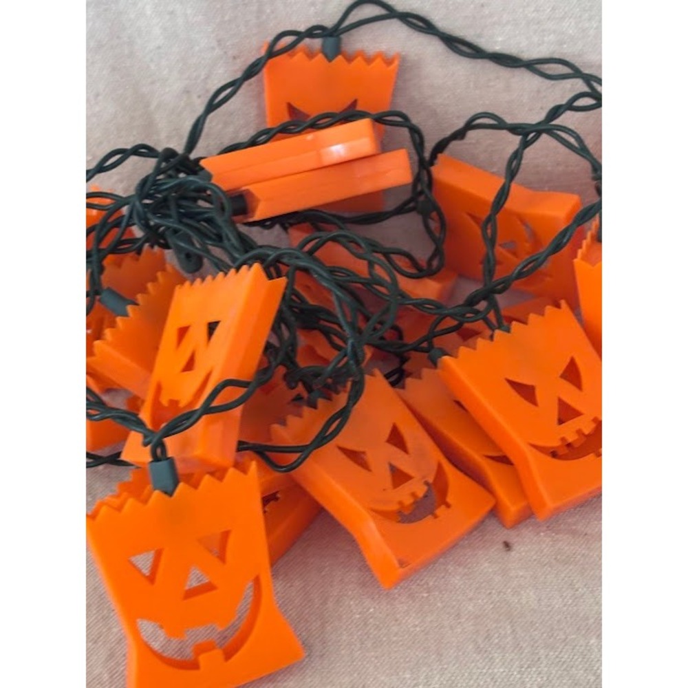 Halloween‎ String of 19 Lights Jack O Lantern Pumpkin Decorations Holiday Decor